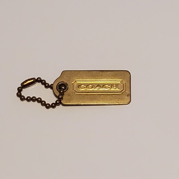 Coach Accessories - 2" Medium COACH METAL BRASS BAG CHARM KEYCHAIN HANG TAG